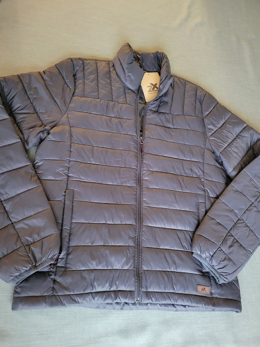 Men's Quilted Packable Jacket - Charcoal Gray